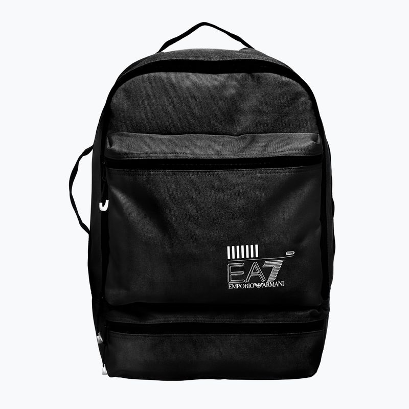 EA7 Emporio Armani Train Core 23 l fekete/fehér logós városi hátizsák