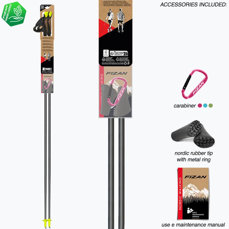 Nordic walking botok Fizan Carbon Pro yellow 7