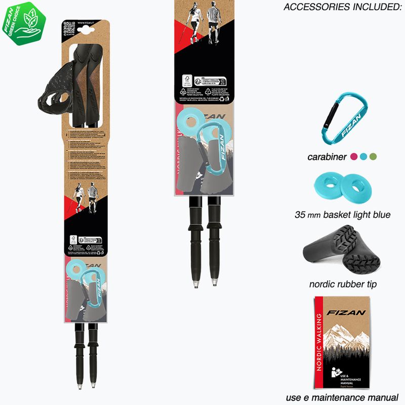 Nordic walking botok Fizan Lite Tech light blue 5