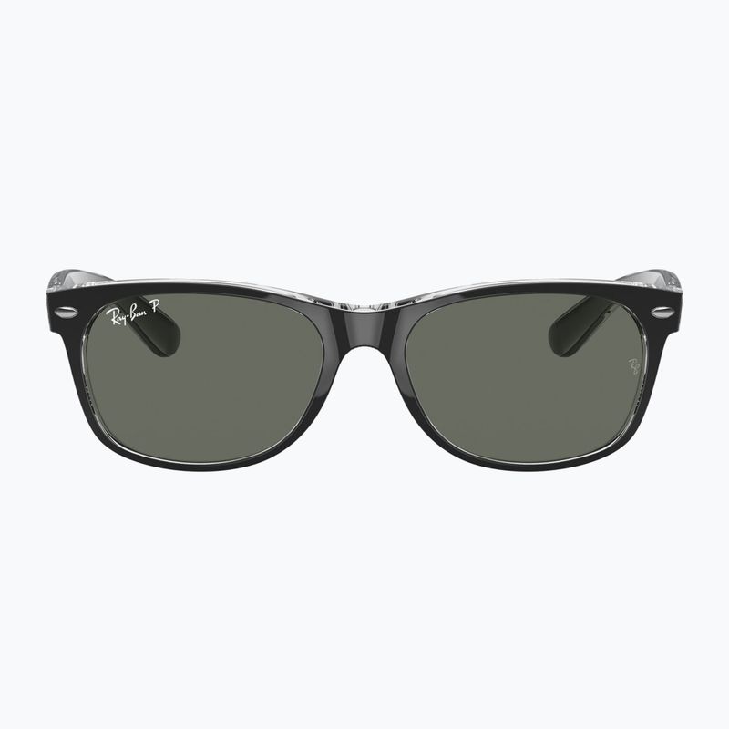 Napszemüveg Ray-Ban New Wayfarer Classic matte black transparent/green g-15 2