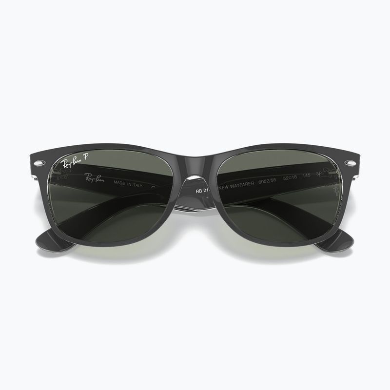 Napszemüveg Ray-Ban New Wayfarer Classic matte black transparent/green g-15 3