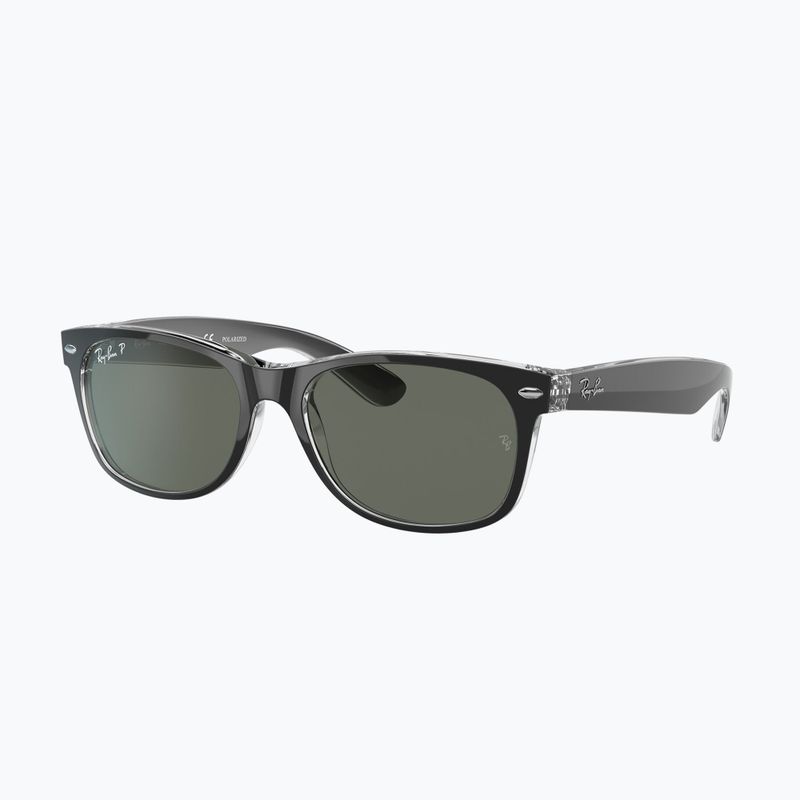 Napszemüveg Ray-Ban New Wayfarer Classic matte black transparent/green g-15 4