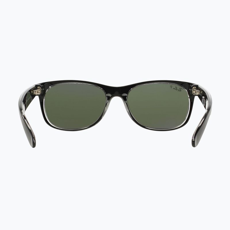 Napszemüveg Ray-Ban New Wayfarer Classic matte black transparent/green g-15 5