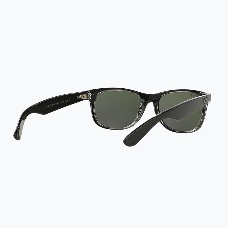 Napszemüveg Ray-Ban New Wayfarer Classic matte black transparent/green g-15 6
