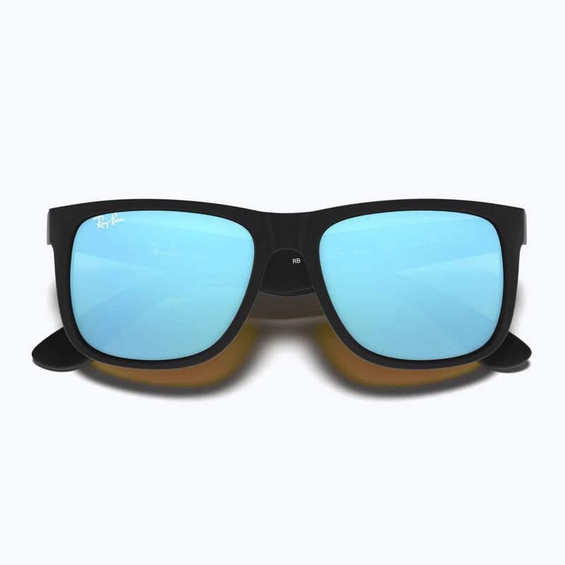 Napszemüveg Ray-Ban Justin Classic matt black gum/blue mirror 3