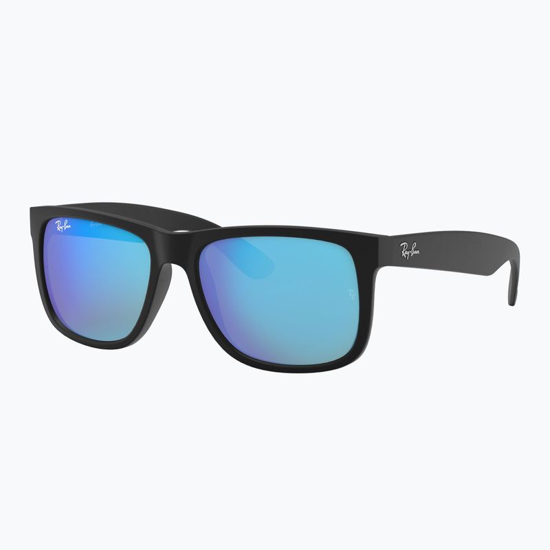 Napszemüveg Ray-Ban Justin Classic matt black gum/blue mirror 4