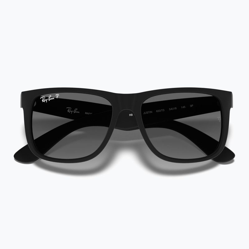Napszemüveg Ray-Ban Justin Classic matt black gum/dark grey 3