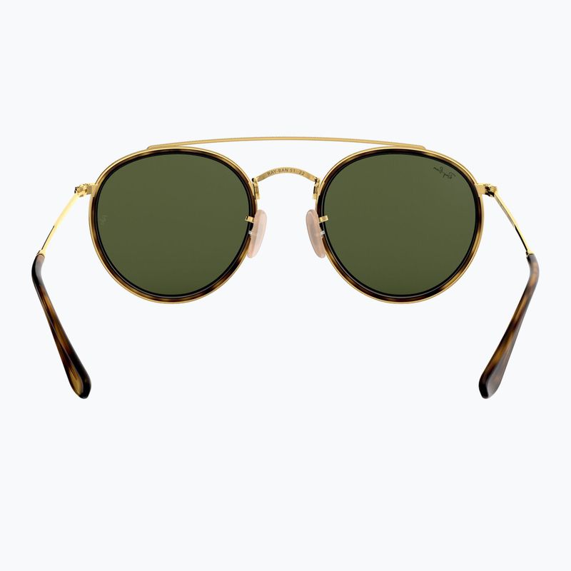 Napszemüveg Ray-Ban Round Double Bridge arista gold/green g-15 5