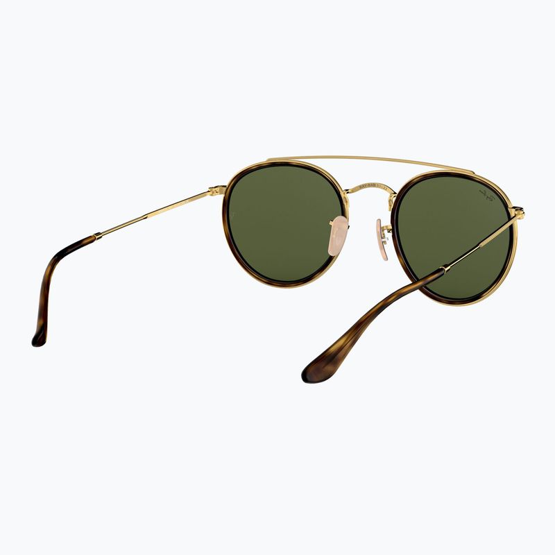 Napszemüveg Ray-Ban Round Double Bridge arista gold/green g-15 6