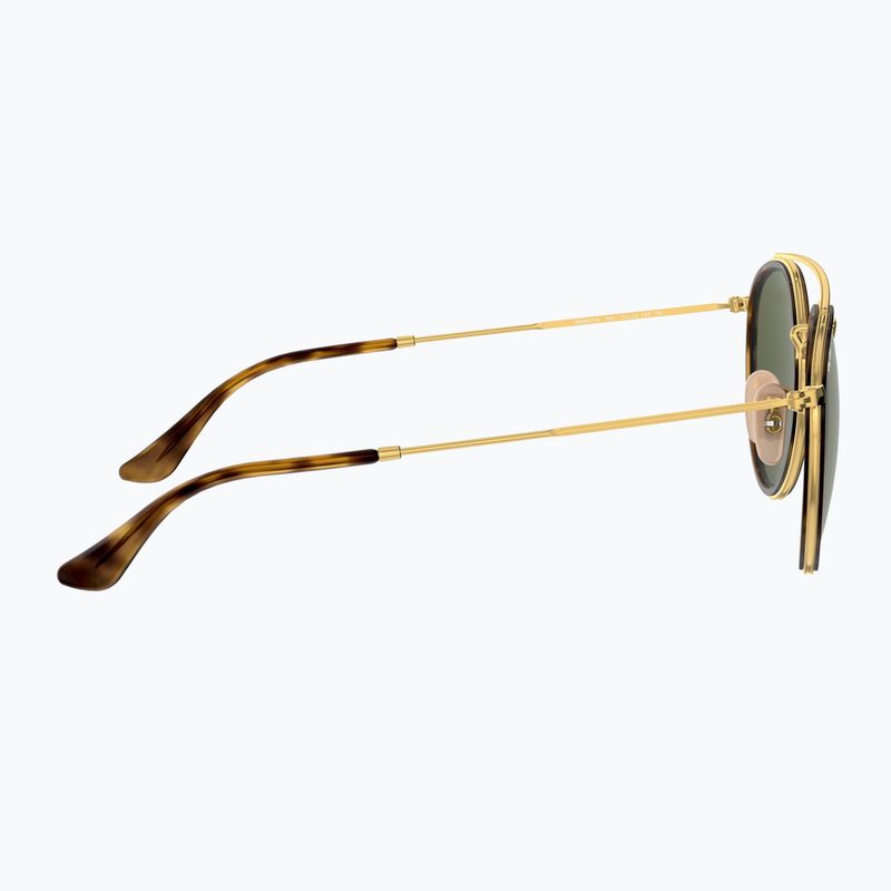 Napszemüveg Ray-Ban Round Double Bridge arista gold/green g-15 7