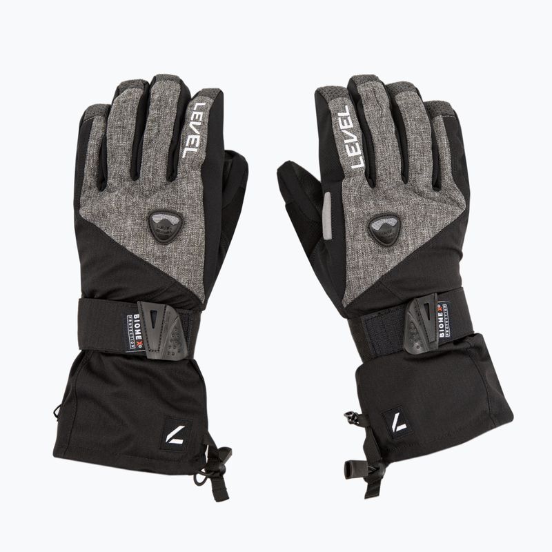 Férfi snowboard kesztyű Level Fly fekete-szürke 1031 3