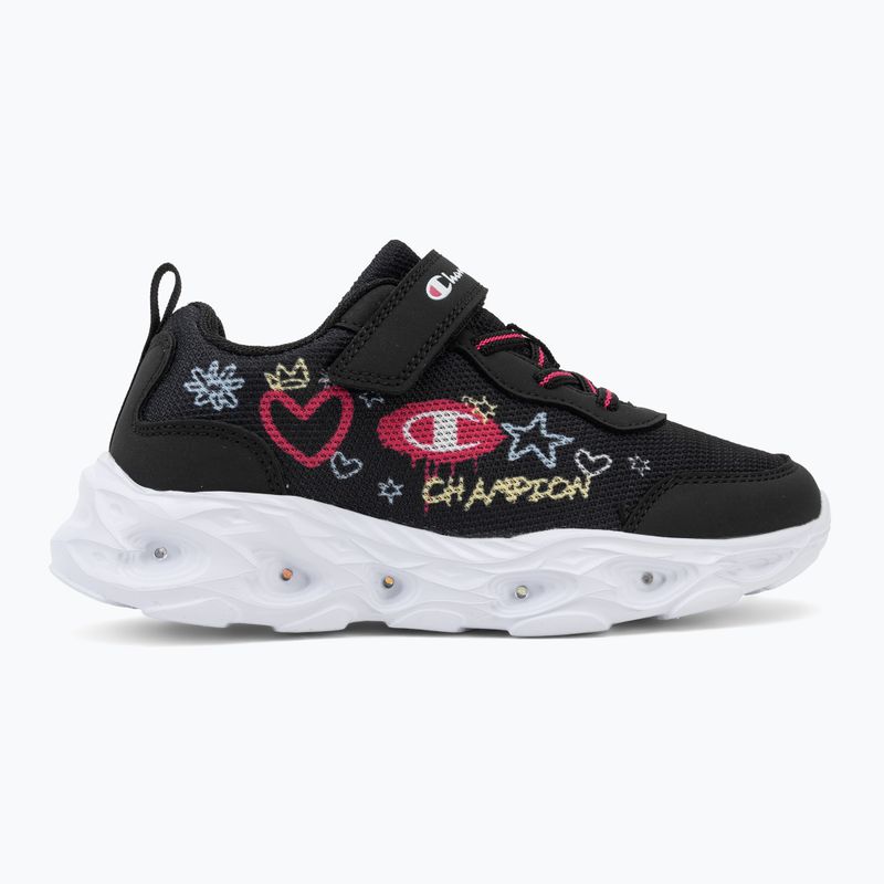 Gyermekcipő Champion Funfair Print G PS Low Cut new black/fluorescent pink/imperial light blue 2
