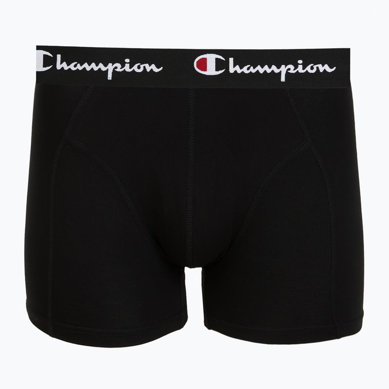 Férfi boxer nadrág Champion Trunk Knit oxford grey melange/oxford grey melange/black 2