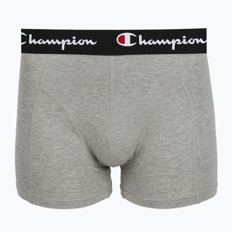 Férfi boxer nadrág Champion Trunk Knit oxford grey melange/oxford grey melange/black 3