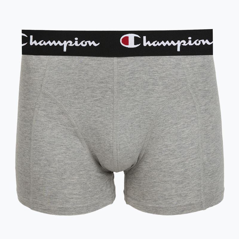Férfi boxer nadrág Champion Trunk Knit oxford grey melange/oxford grey melange/black 5