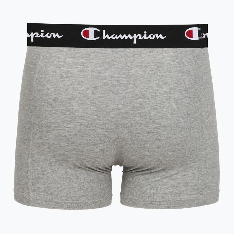 Férfi boxer nadrág Champion Trunk Knit oxford grey melange/oxford grey melange/black 6