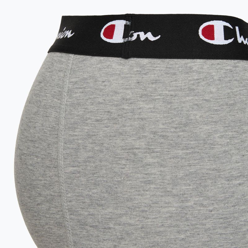 Férfi boxer nadrág Champion Trunk Knit oxford grey melange/oxford grey melange/black 7