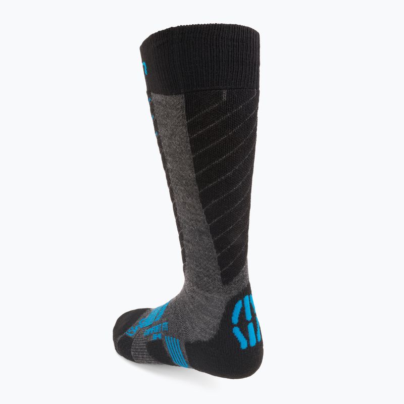 Férfi sí zokni UYN Ski Comfort Fit medium grey/melange/azure 2