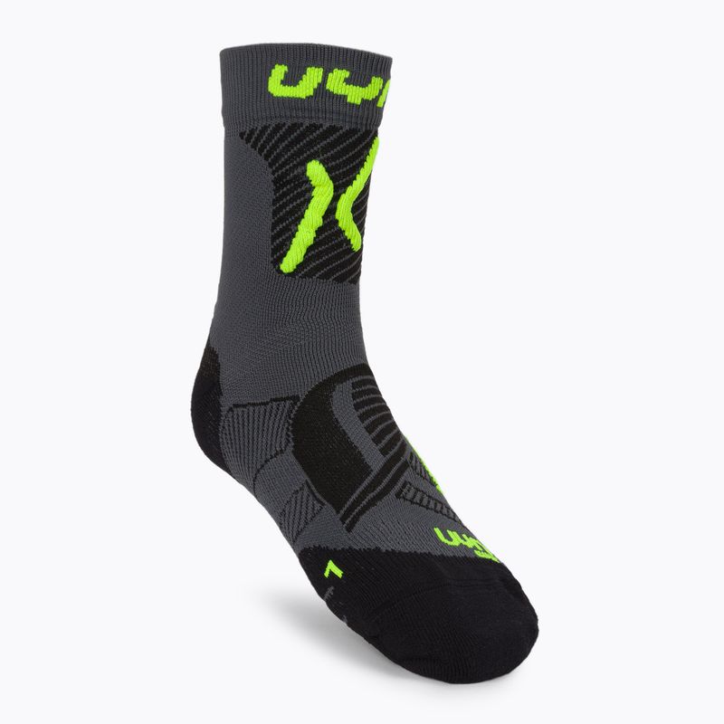 Férfi kerékpáros zokni UYN MTB anthracite/yellow fluo