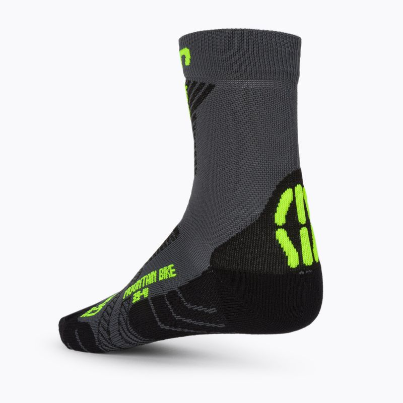 Férfi kerékpáros zokni UYN MTB anthracite/yellow fluo 2