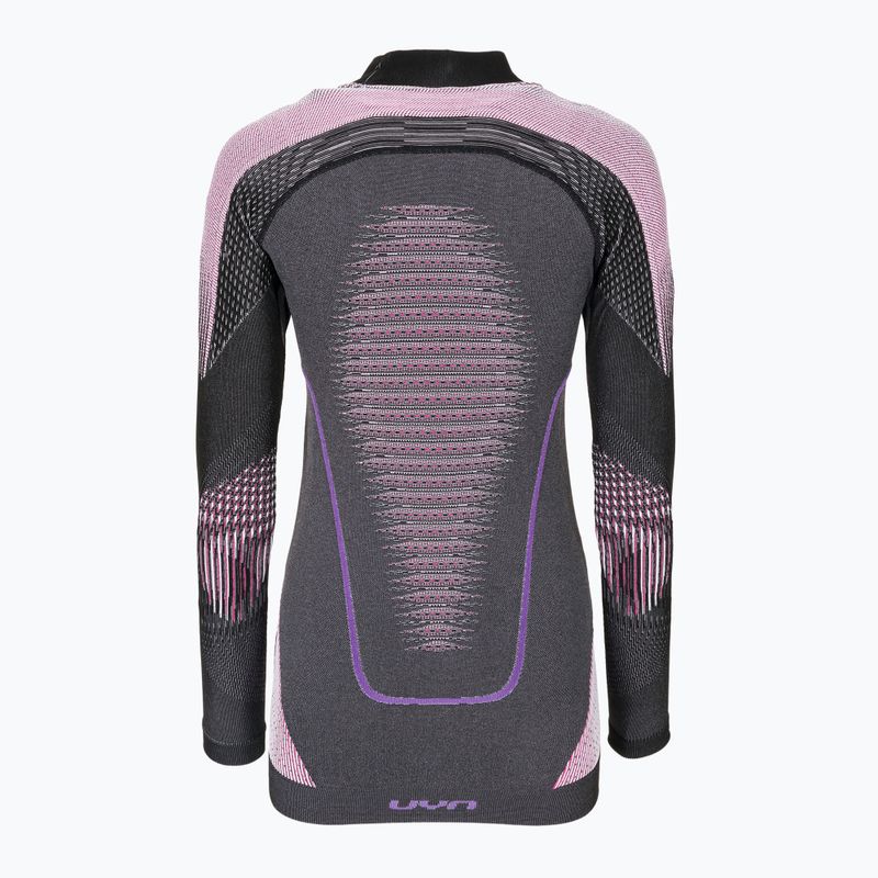 Női termikus pulóver UYN Evolutyon UW Shirt Turtle Neck anthracite melange/raspberry/purple 2
