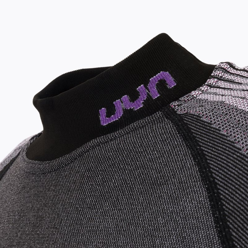 Női termikus pulóver UYN Evolutyon UW Shirt Turtle Neck anthracite melange/raspberry/purple 4