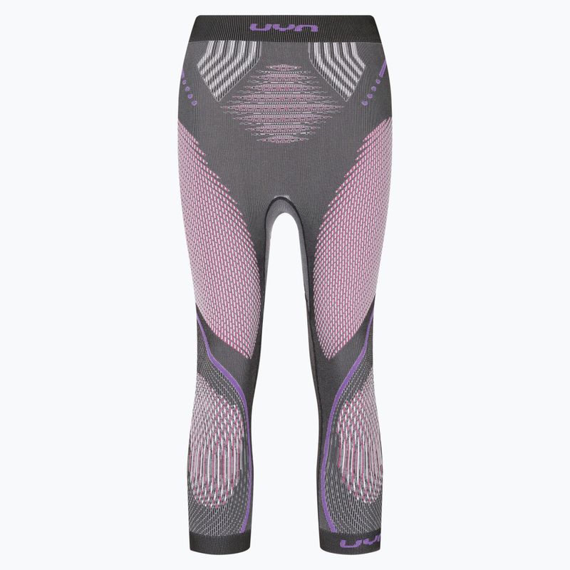Női termoaktív nadrág UYN Evolutyon UW Medium anthracite melange/raspberry/purple
