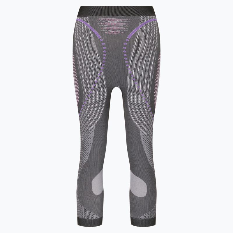Női termoaktív nadrág UYN Evolutyon UW Medium anthracite melange/raspberry/purple 2