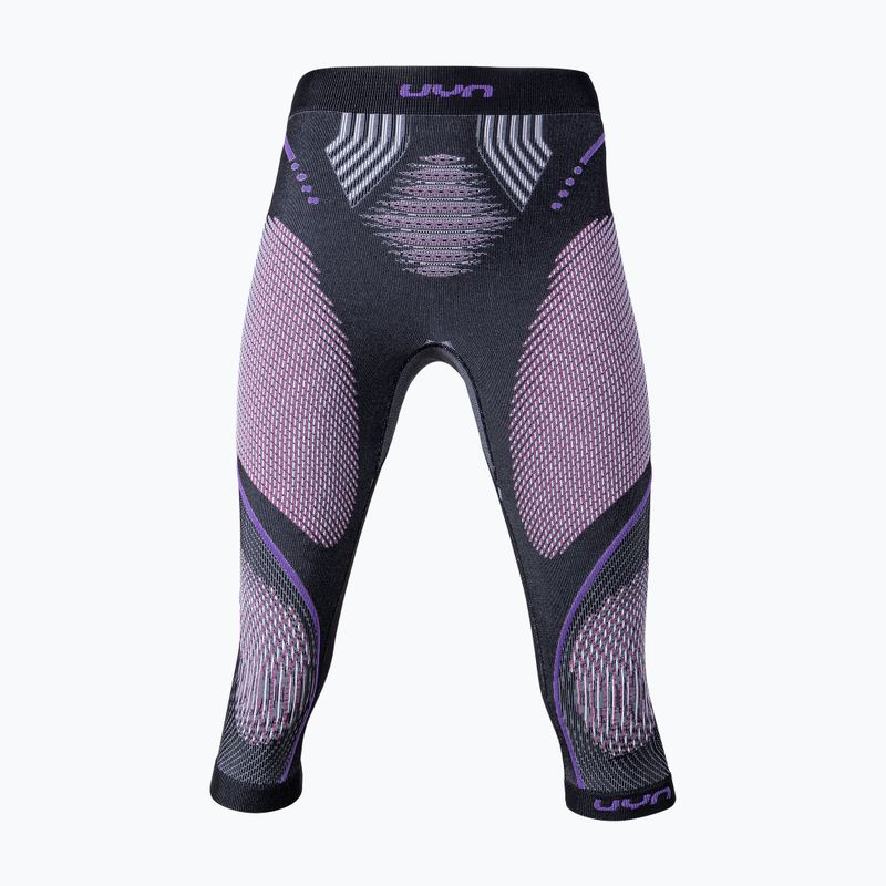 Női termoaktív nadrág UYN Evolutyon UW Medium anthracite melange/raspberry/purple 5