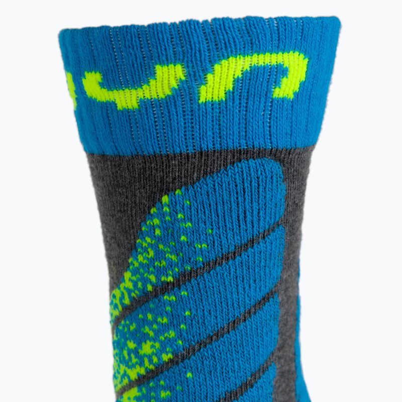 Gyermek sí zokni UYN Ski Junior medium grey melange/turquoise 3