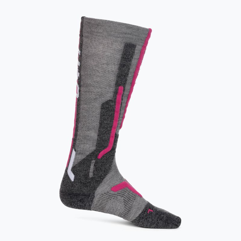 Női sízokni UYN Ski Merino light grey/pink 2