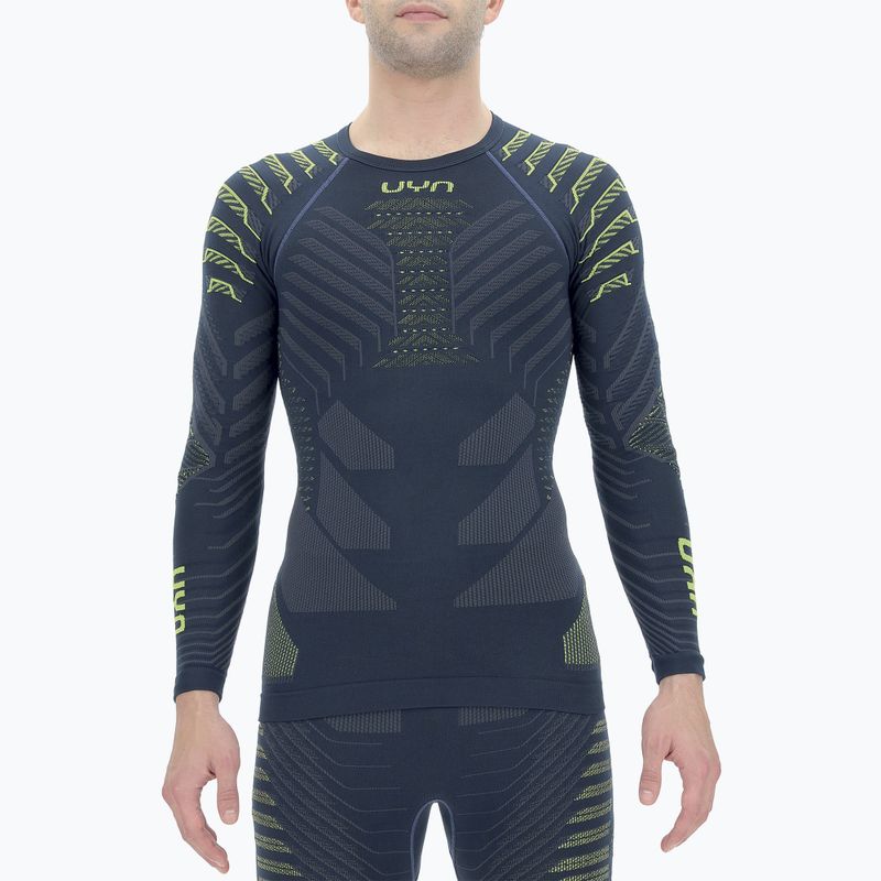 Férfi termikus pulóver UYN Resilyon UW Shirt Round Neck dark blue/yellow 6