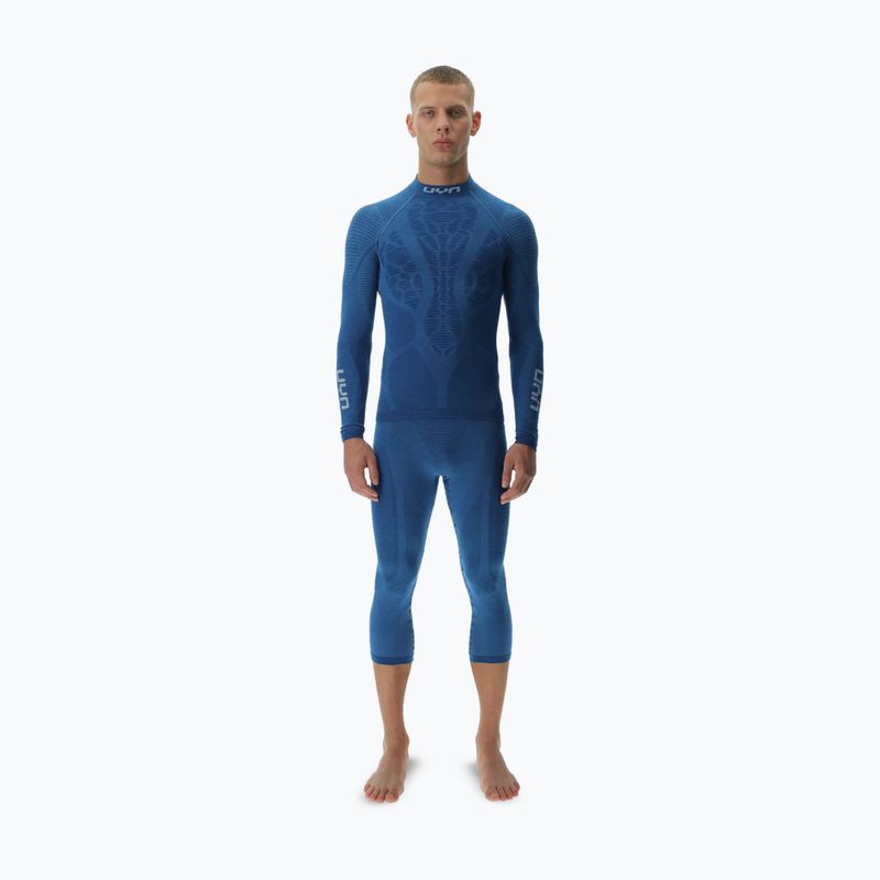 Férfi termoaktív pulóver UYN Elevatyon Biomorph Turtle Neck blue atoll 2