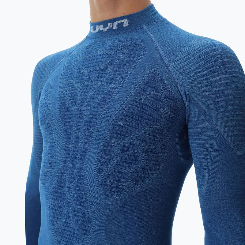 Férfi termoaktív pulóver UYN Elevatyon Biomorph Turtle Neck blue atoll 5