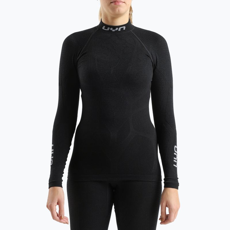 Női termikus hosszú ujjú felső UYN Elevation Biomorph Turtle Neck black 4
