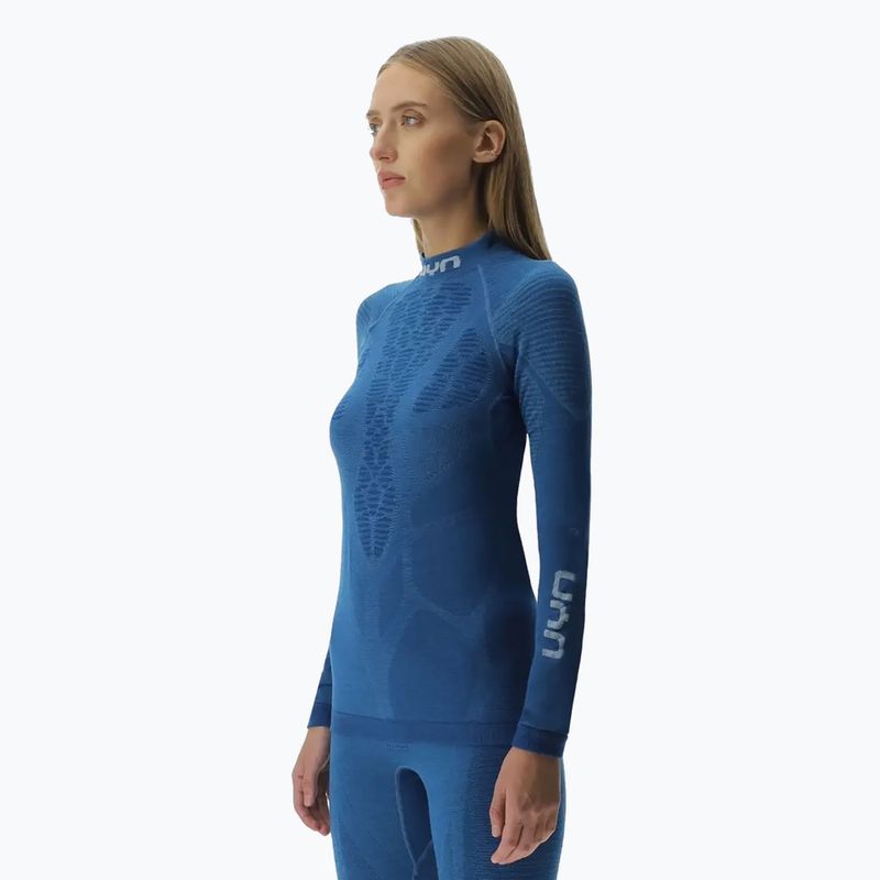 Női thermo hosszú ujjú felső UYN Elevation Biomorph LS Turtle Neck blue atoll 4