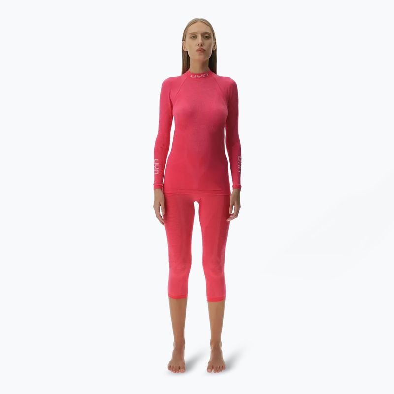 Női termoaktív felső UYN Elevation Biomorph LS Turtle Neck pink yarrow 2
