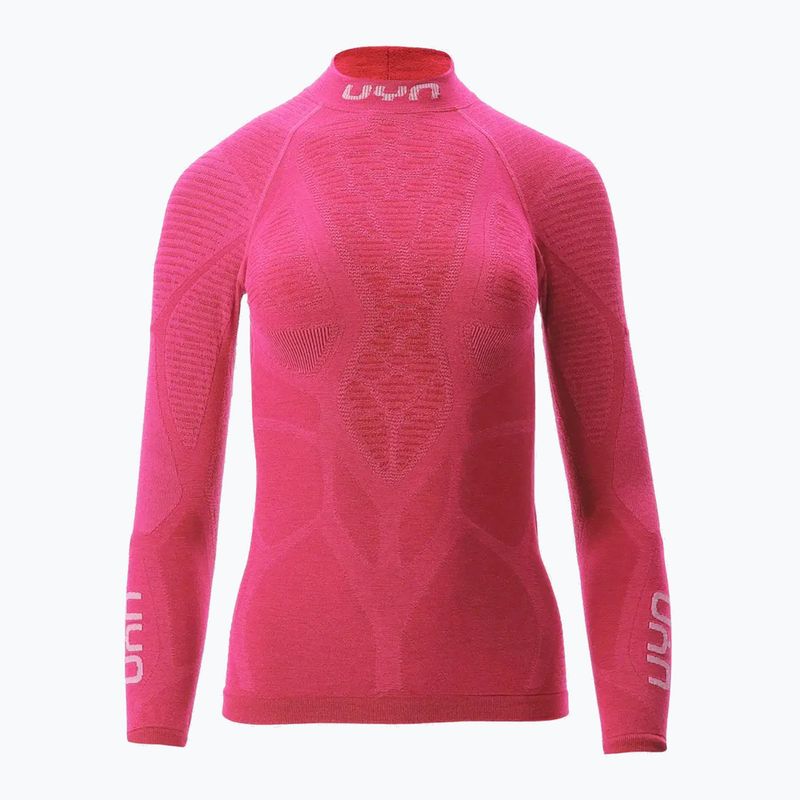 Női termoaktív felső UYN Elevation Biomorph LS Turtle Neck pink yarrow 7