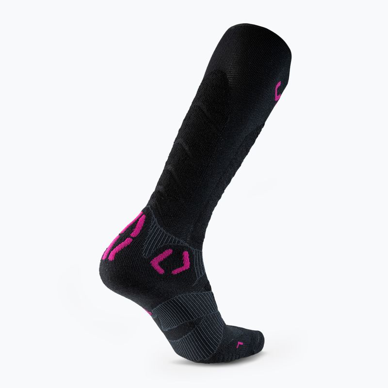 Női sízokni UYN Ski Touring One Bio black/pink yarrow 6