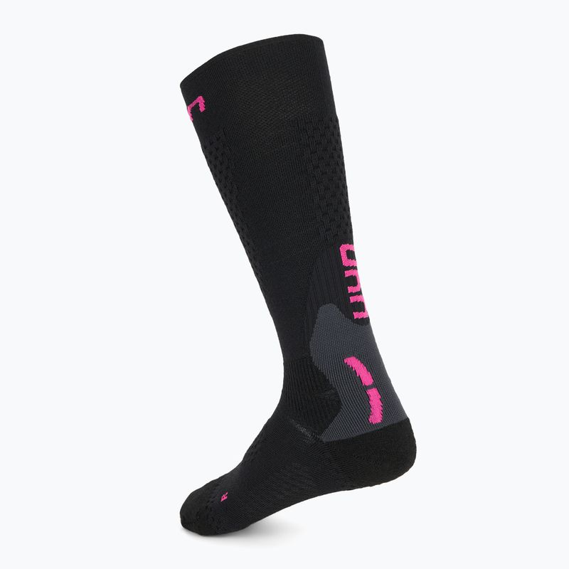Női sízokni UYN Ski One Alpine Merino black/pink 2