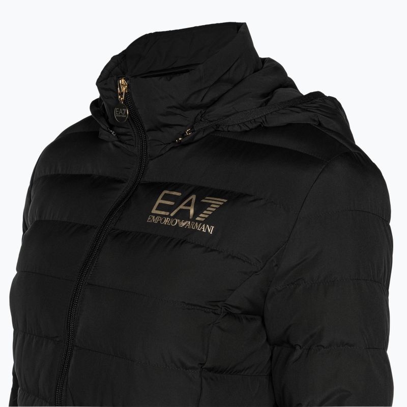 Női dzseki EA7 Emporio Armani Train Core Lady Eco Down Hoodie black/logo light gold 3
