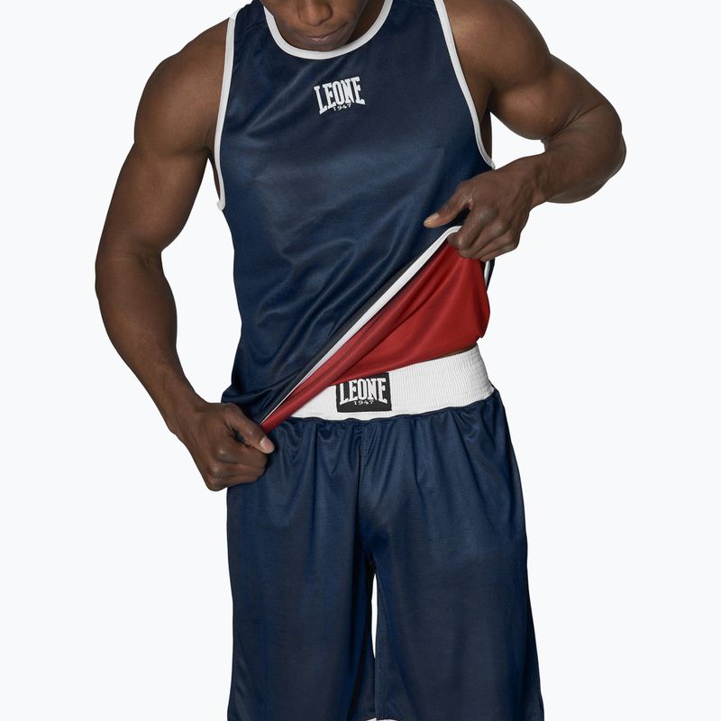 Férfi kétoldalas tank top Leone Double Face Boxing Singlet kék/vörös AB214 3