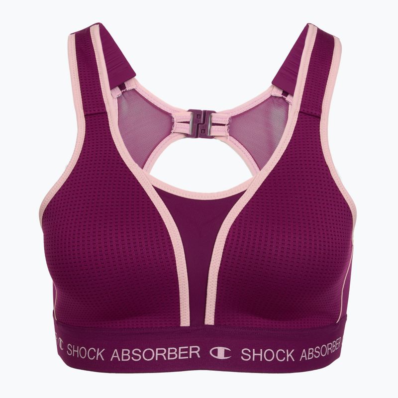 Sportmelltartó Shock Absorber Ultimate Run Bra Padded deep purple