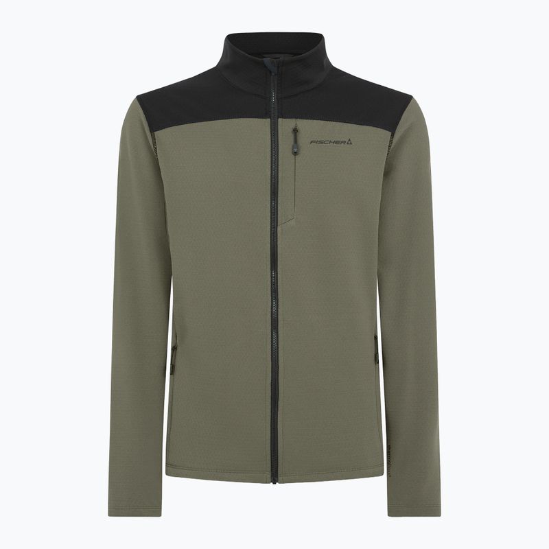 Férfi pulóver Fischer Flex Jacket olive green 3