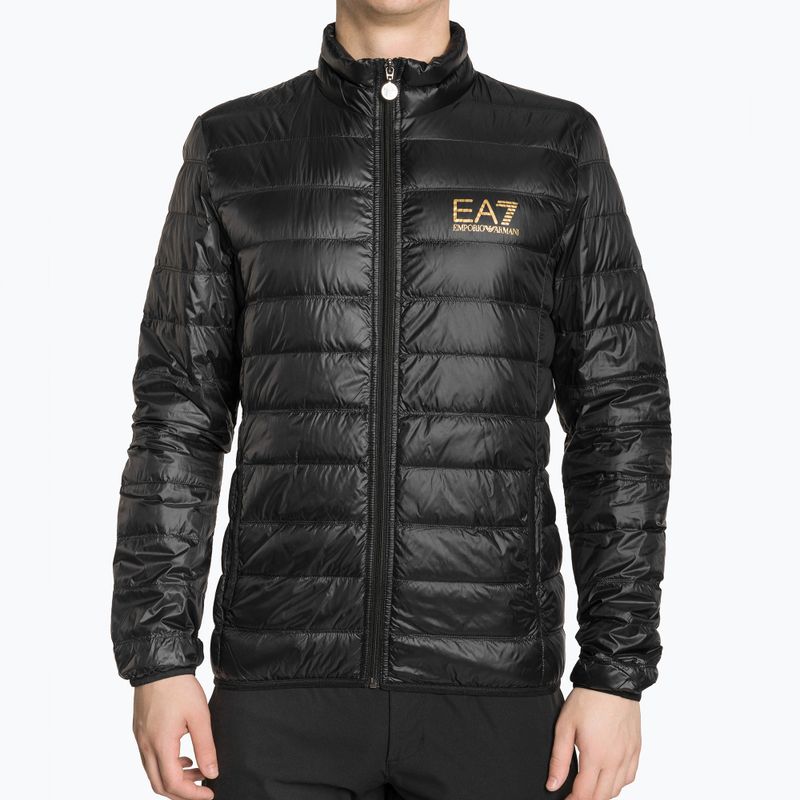 Férfi dzseki EA7 Emporio Armani Train Core ID Down Light black/gold logo
