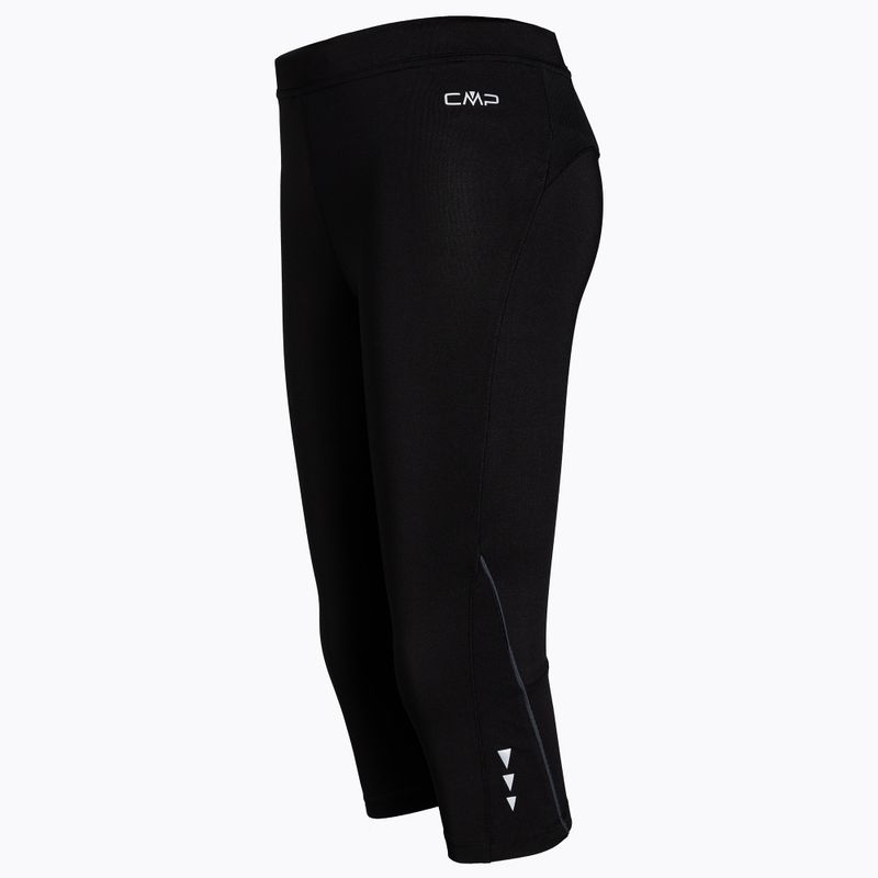 Női 3/4-es CMP futó leggings fekete 3C88376T/65AL 3