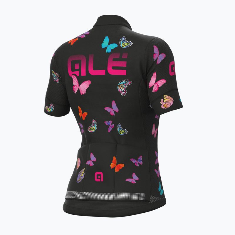 Női kerékpáros mez Alé Maglia Donna MC Butterfly fekete L21169401 2