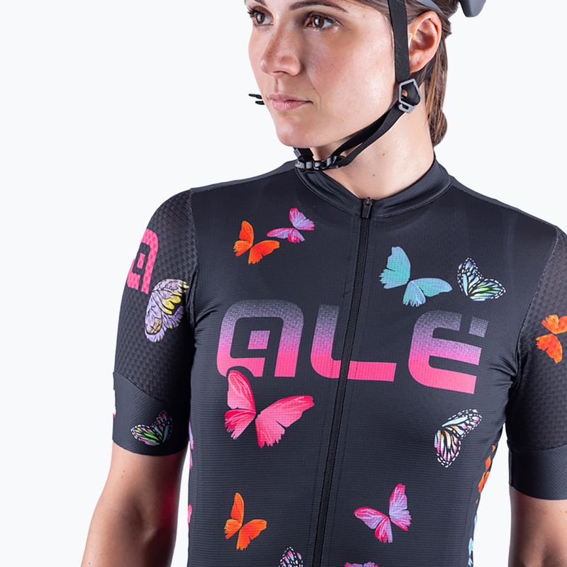 Női kerékpáros mez Alé Maglia Donna MC Butterfly fekete L21169401 5
