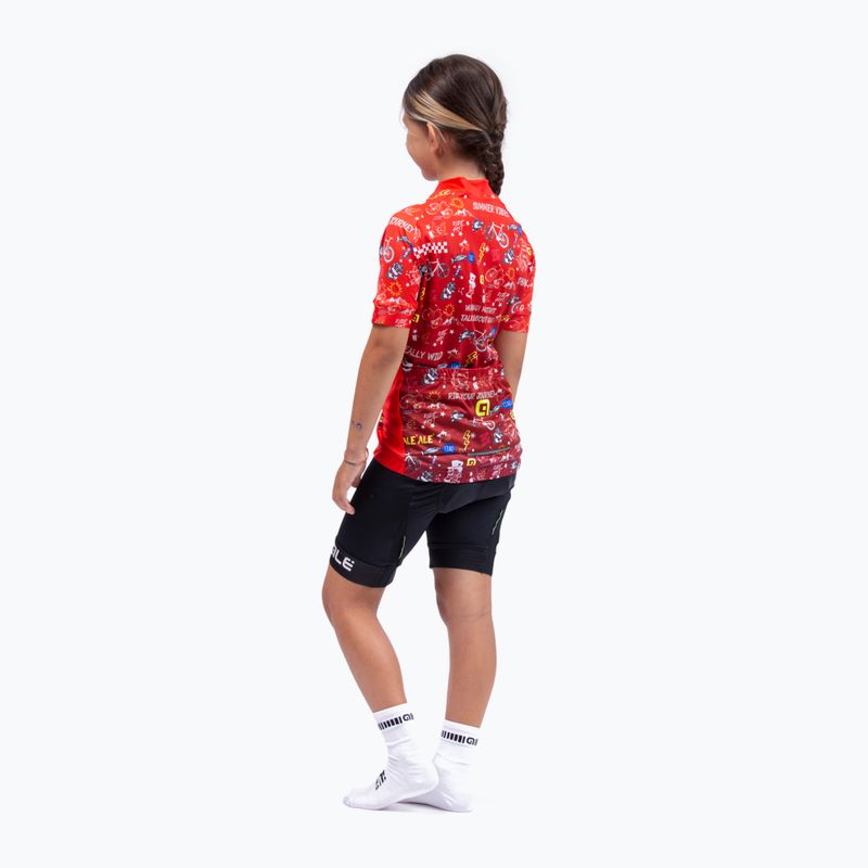 Gyermek kerékpáros mez Alé Maglia Mc Vibes piros L22228405 5