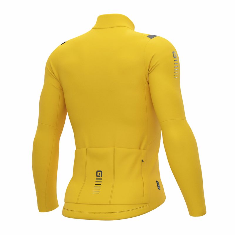 Férfi kerékpáros pulóver Alé Warm Race yellow 7